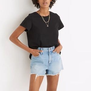 NWT Madewell Perfect Jean Short in Hedrick Wash
